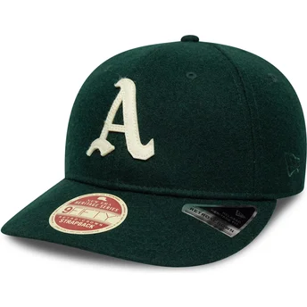 Petten gebogen groen verstelbare band 9FIFTY Retro Crown Heritage Series van Oakland Athletics MLB van New Era