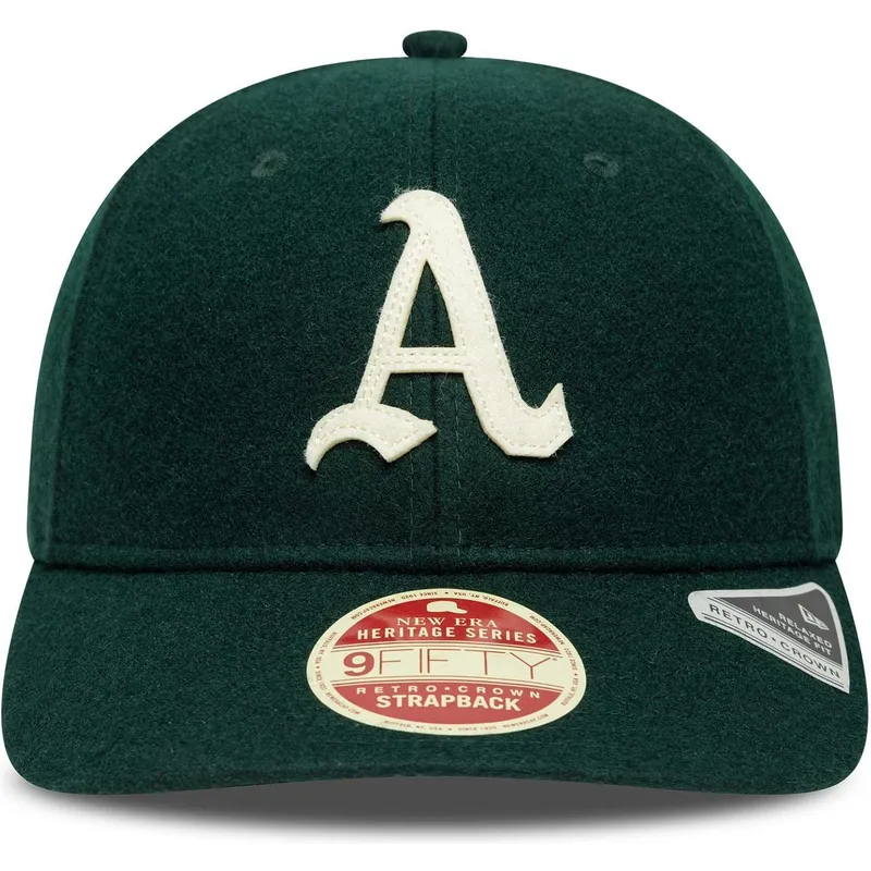 casquette-courbee-verte-ajustable-9fifty-retro-crown-heritage-series-oakland-athletics-mlb-new-era