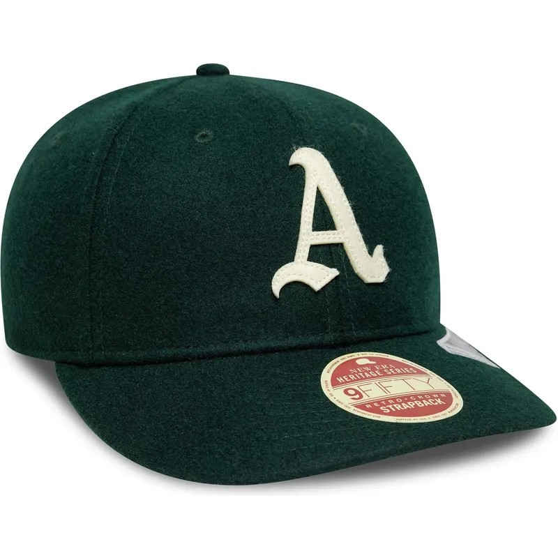petten-gebogen-groen-verstelbaar-9fifty-retro-crown-heritage-series-van-oakland-athletics-mlb-van-new-era