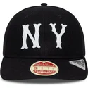 petten-gebogen-zwart-verstelbare-band-9fifty-retro-crown-heritage-series-van-new-york-highlanders-mlb-van-new-era