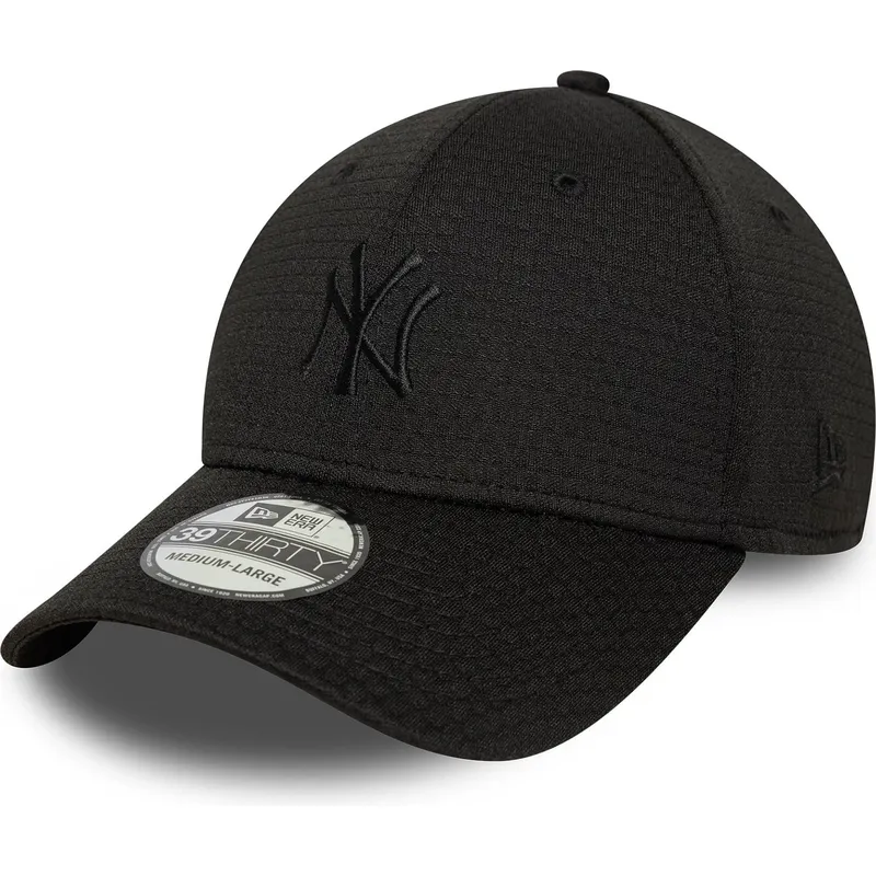 sort-buet-kasket-med-justerbar-pasform-og-sort-logo-39thirty-stretch-mesh-fra-new-york-yankees-mlb-fra-new-era