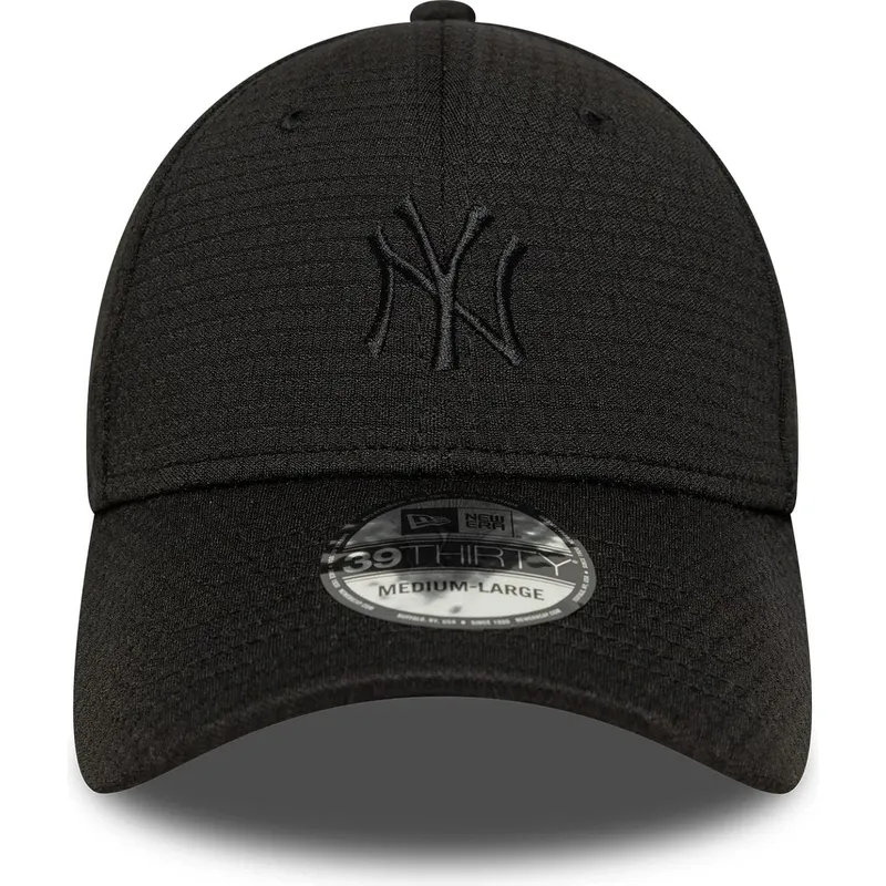 new-era-curved-brim-black-logo-39thirty-stretch-mesh-new-york-yankees-mlb-black-fitted-cap