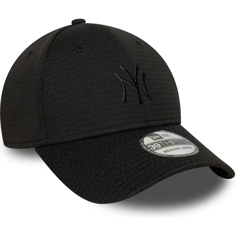 sort-buet-kasket-med-justerbar-pasform-og-sort-logo-39thirty-stretch-mesh-fra-new-york-yankees-mlb-fra-new-era