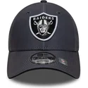 petten-gebogen-grijs-verstelbaar-9forty-microfibre-van-las-vegas-raiders-nfl-van-new-era