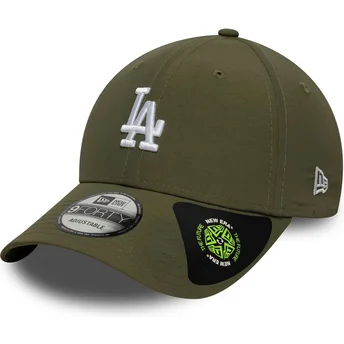Casquette courbée verte ajustable 9FORTY Recycled Midi Los Angeles Dodgers MLB New Era
