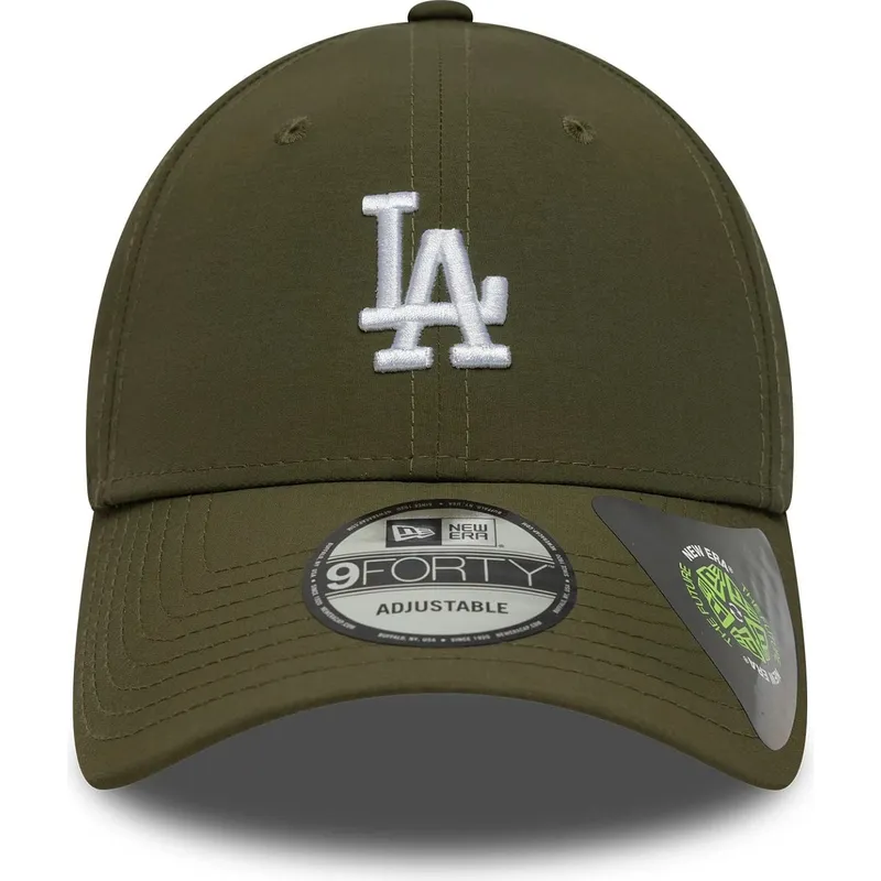 cappellino-curva-verde-regolabile-9forty-recycled-midi-dei-los-angeles-dodgers-mlb-di-new-era