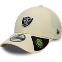 bojd-beige-justerbar-keps-9forty-recycled-midi-fran-las-vegas-raiders-nfl-av-new-era