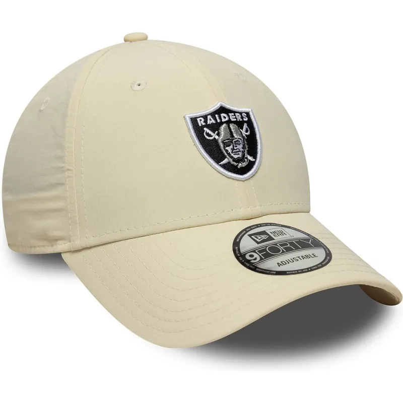 gorra-curva-beige-ajustable-9forty-recycled-midi-de-las-vegas-raiders-nfl-de-new-era