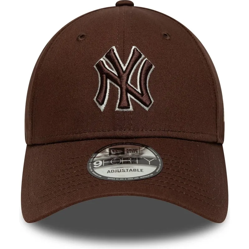 gorra-curva-marron-ajustable-con-logo-marron-9forty-outline-de-new-york-yankees-mlb-de-new-era