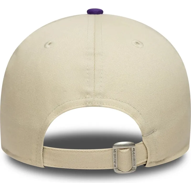 petten-gebogen-beige-verstelbare-band-9forty-colour-block-van-los-angeles-lakers-nba-van-new-era