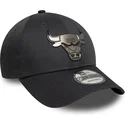 gra-curved-snapback-kasket-9forty-metallic-fra-chicago-bulls-nba-fra-new-era