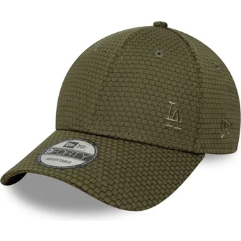 Petten gebogen groen snapback 9FORTY Mesh Flawless van Los Angeles Dodgers MLB van New Era