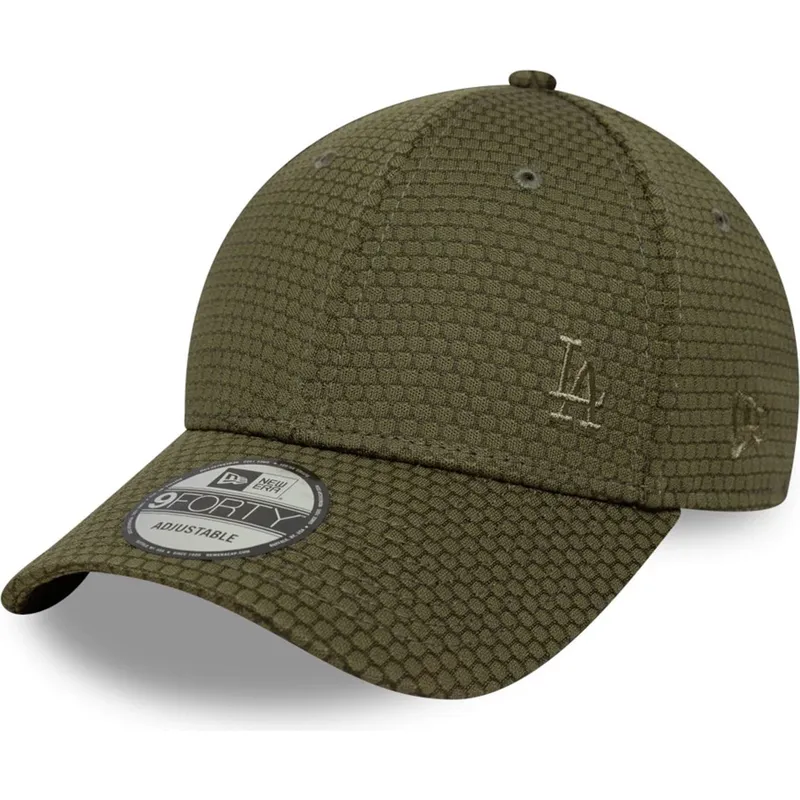 petten-gebogen-groen-snapback-9forty-mesh-flawless-van-los-angeles-dodgers-mlb-van-new-era