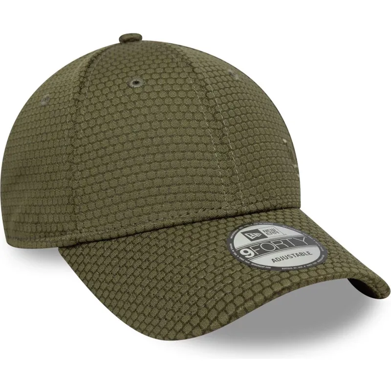 gron-curved-snapback-kasket-med-gront-logo-9forty-mesh-flawless-fra-los-angeles-dodgers-mlb-fra-new-era