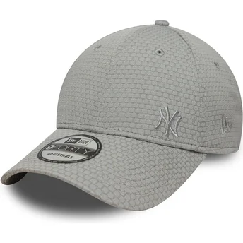 Petten gebogen grijs snapback 9FORTY Mesh Flawless van New York Yankees MLB van New Era