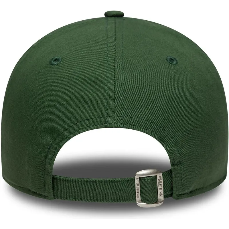 new-era-curved-brim-green-logo-9forty-league-essential-los-angeles-dodgers-mlb-green-adjustable-cap