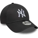 gra-justerbar-curved-kasket-9forty-league-essential-fra-new-york-yankees-mlb-fra-new-era