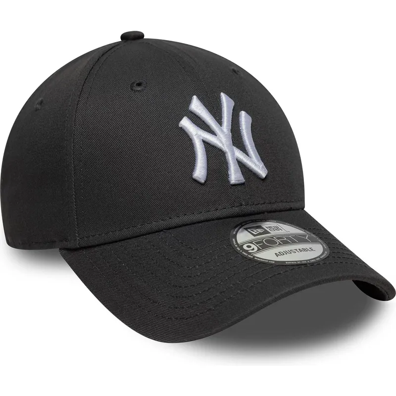 petten-gebogen-grijs-verstelbare-band-9forty-league-essential-van-new-york-yankees-mlb-van-new-era