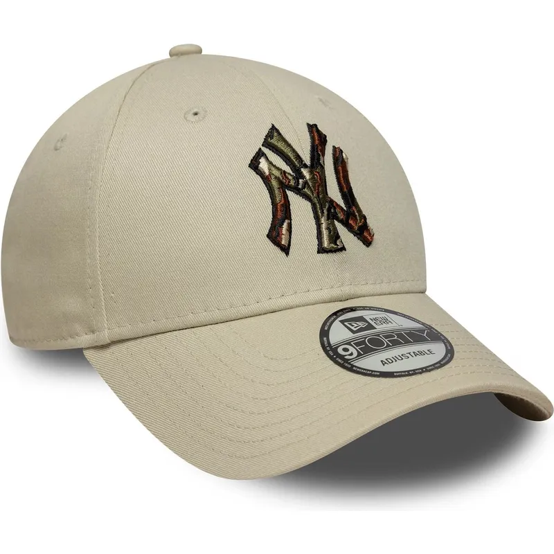 petten-gebogen-beige-verstelbaar-9forty-camo-infill-van-new-york-yankees-mlb-van-new-era