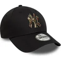 sort-justerbar-kurvet-kasket-9forty-camo-infill-fra-new-york-yankees-mlb-fra-new-era