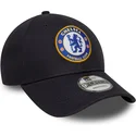 cappellino-visiera-curva-blu-navy-snapback-9forty-core-di-chelsea-football-club-premier-league-di-new-era