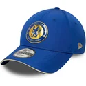 casquette-courbee-bleue-ajustable-9forty-retro-chelsea-football-club-premier-league-new-era