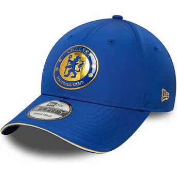 Niebieska regulowana czapka z zakrzywionym daszkiem 9FORTY Retro Chelsea Football Club Premier League New Era