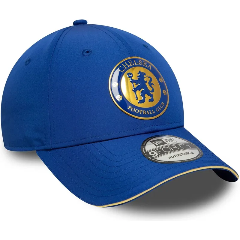 casquette-courbee-bleue-ajustable-9forty-retro-chelsea-football-club-premier-league-new-era