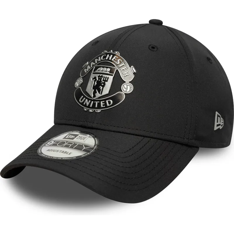 cappellino-curvo-nero-regolabile-9forty-reflective-del-manchester-united-football-club-premier-league-di-new-era