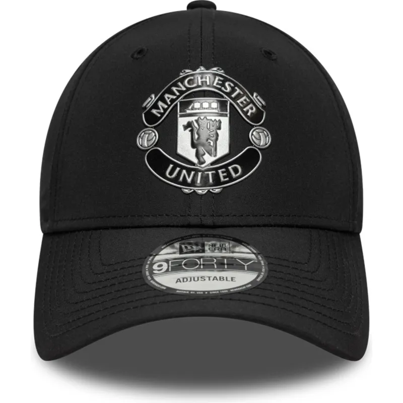 cappellino-curvo-nero-regolabile-9forty-reflective-del-manchester-united-football-club-premier-league-di-new-era