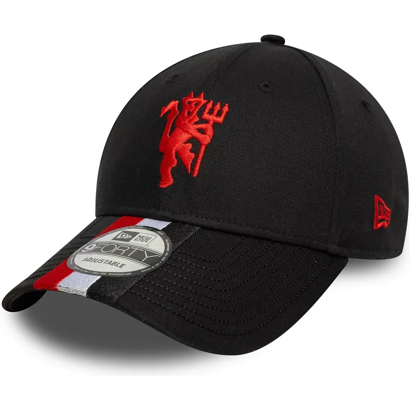 petten-gebogen-zwart-verstelbare-band-9forty-stripe-van-manchester-united-football-club-premier-league-van-new-era
