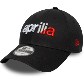 Cappellino curvo nero regolabile 9FORTY Wordmark Aprilia Piaggio di New Era