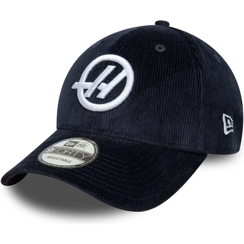 marineblaue-verstellbare-curved-cap-9forty-cord-von-haas-f1-team-formula-1-von-new-era