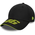 petten-gebogen-zwart-verstelbaar-9forty-recycled-stripe-van-valentino-rossi-vr46-motogp-van-new-era
