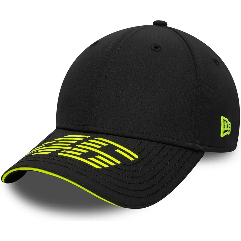 petten-gebogen-zwart-verstelbare-band-9forty-recycled-stripe-van-valentino-rossi-vr46-motogp-van-new-era