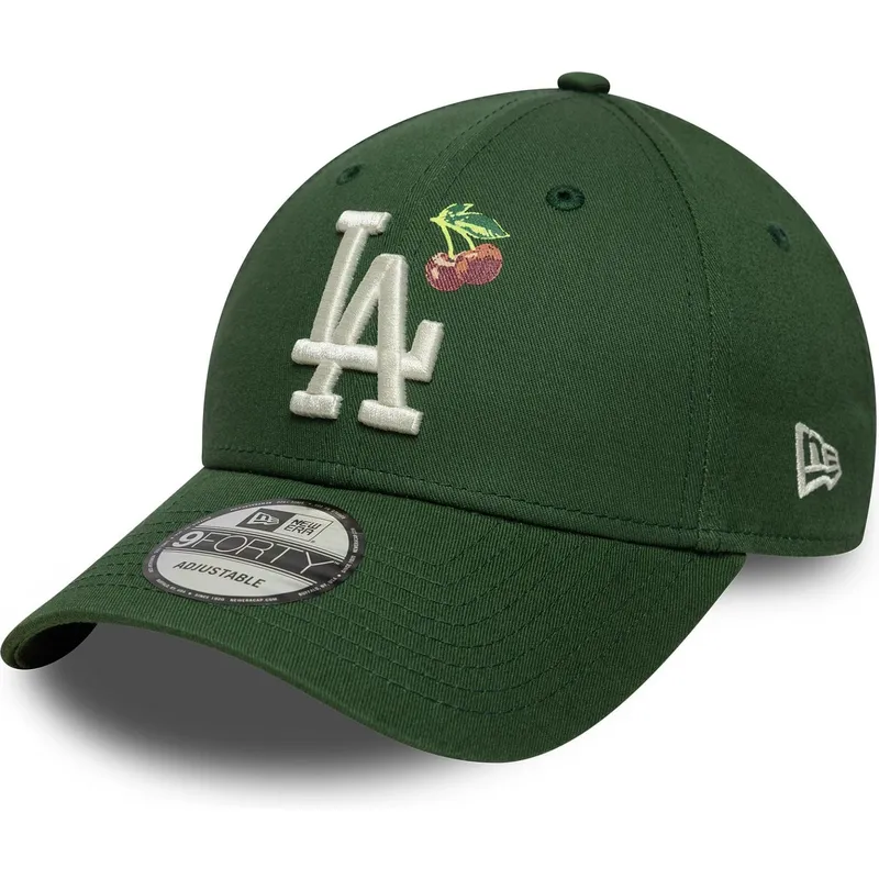 petten-gebogen-groen-verstelbaar-9forty-fruit-icon-van-los-angeles-dodgers-mlb-van-new-era