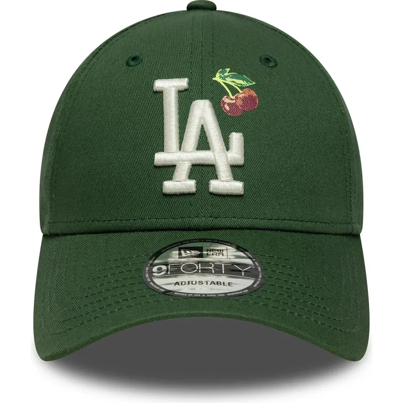 petten-gebogen-groen-verstelbaar-9forty-fruit-icon-van-los-angeles-dodgers-mlb-van-new-era