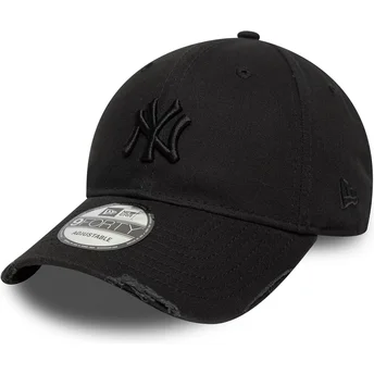Petten gebogen zwart verstelbare band 9FORTY Wash Distress van New York Yankees MLB van New Era
