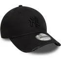 petten-gebogen-zwart-verstelbare-band-9forty-wash-distress-van-new-york-yankees-mlb-van-new-era