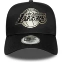 petten-gebogen-zwart-snapback-9forty-e-frame-metallic-van-los-angeles-lakers-nba-van-new-era