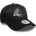 sort-buet-snapback-kasket-9forty-e-frame-metallic-fra-los-angeles-lakers-nba-fra-new-era