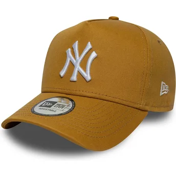 Cappellino curvo marrone snapback 9FORTY E Frame League Essential di New York Yankees MLB di New Era