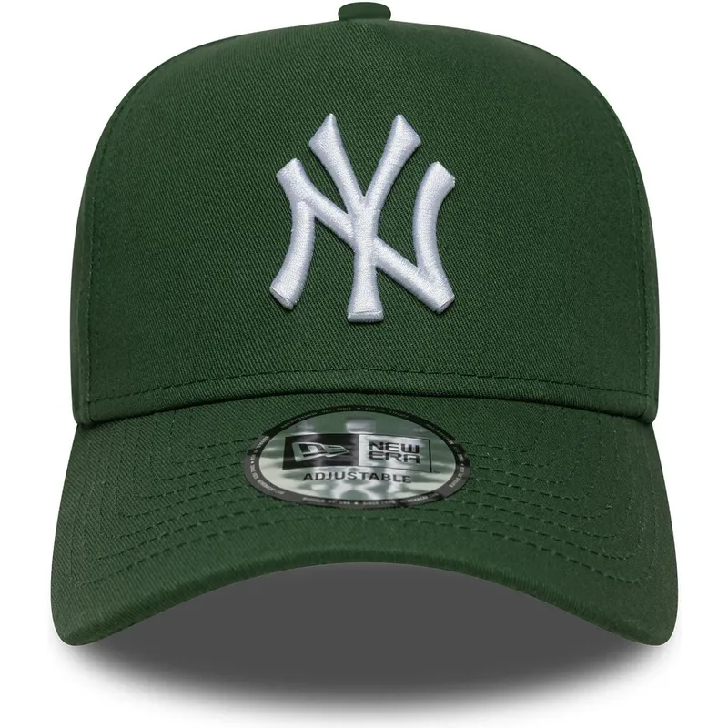 petten-gebogen-groen-snapback-9forty-e-frame-league-essential-van-new-york-yankees-mlb-van-new-era