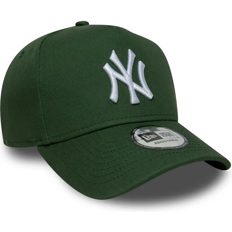 zielona-czapka-z-daszkiem-snapback-9forty-e-frame-league-essential-new-york-yankees-mlb-new-era