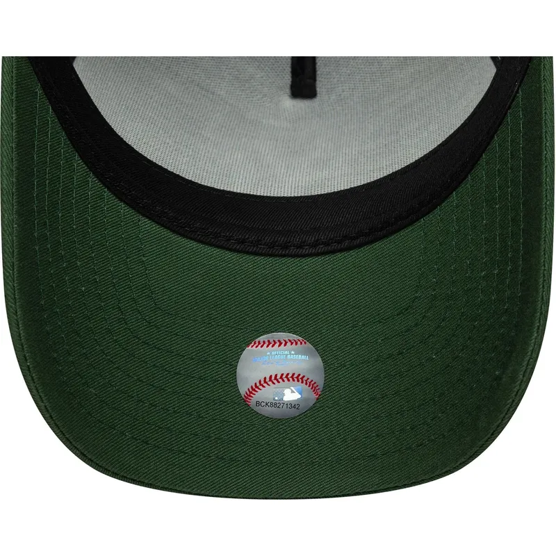 petten-gebogen-groen-snapback-9forty-e-frame-league-essential-van-new-york-yankees-mlb-van-new-era