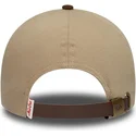 braune-verstellbare-curved-cap-9forty-e-frame-patch-suede-von-new-era