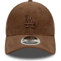 gorra-curva-marron-ajustable-con-logo-marron-9forty-m-crown-cord-de-los-angeles-dodgers-mlb-de-new-era