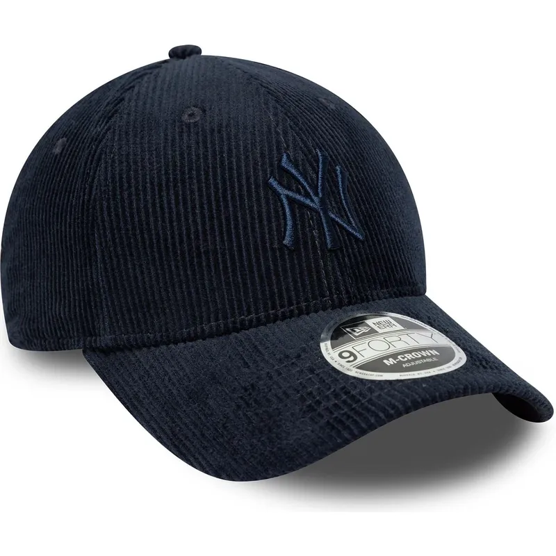 justerbar-marinebla-buet-kasket-med-marineblat-logo-9forty-m-crown-cord-fra-new-york-yankees-mlb-fra-new-era