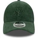 casquette-courbee-verte-ajustable-avec-logo-vert-9forty-m-crown-cord-new-york-yankees-mlb-new-era