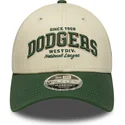 petten-gebogen-beige-verstelbare-band-9forty-m-crown-wordmark-van-los-angeles-dodgers-mlb-van-new-era